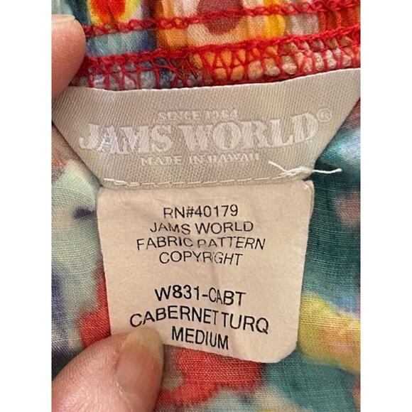 Jams World Multicolor Floral Hattie Skirt – Size Medium - Made in Hawaii - Picture 4 of 5